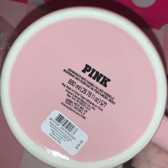 Vs Pink Monogram Oversized Mug NTW - Picture 3 of 3